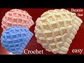 Gorro tejido en punto de rombos en relieve 3D a Crochet tallermanualperu