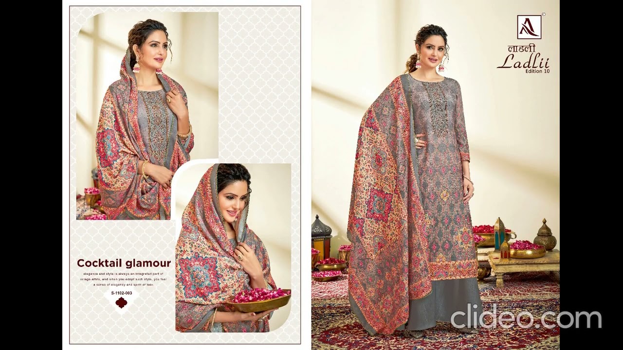 Alok Ladlii 10 Pure Zam Cotton Digital Print Dress Material Collection