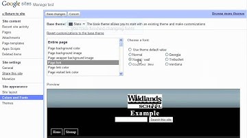 Google Sites - Changing Fonts
