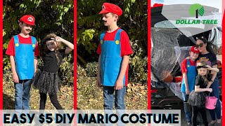 Easy $5 Mario Costume DIY NO SEW! - Dollar Tree For The Win! Great for Halloween and Birthday Party Profile