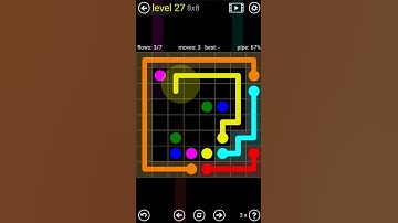 Flow Free || Regular Pack || 8X8 - Medium || Level - 27