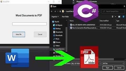 How to convert Word documents to PDF file in C# Application