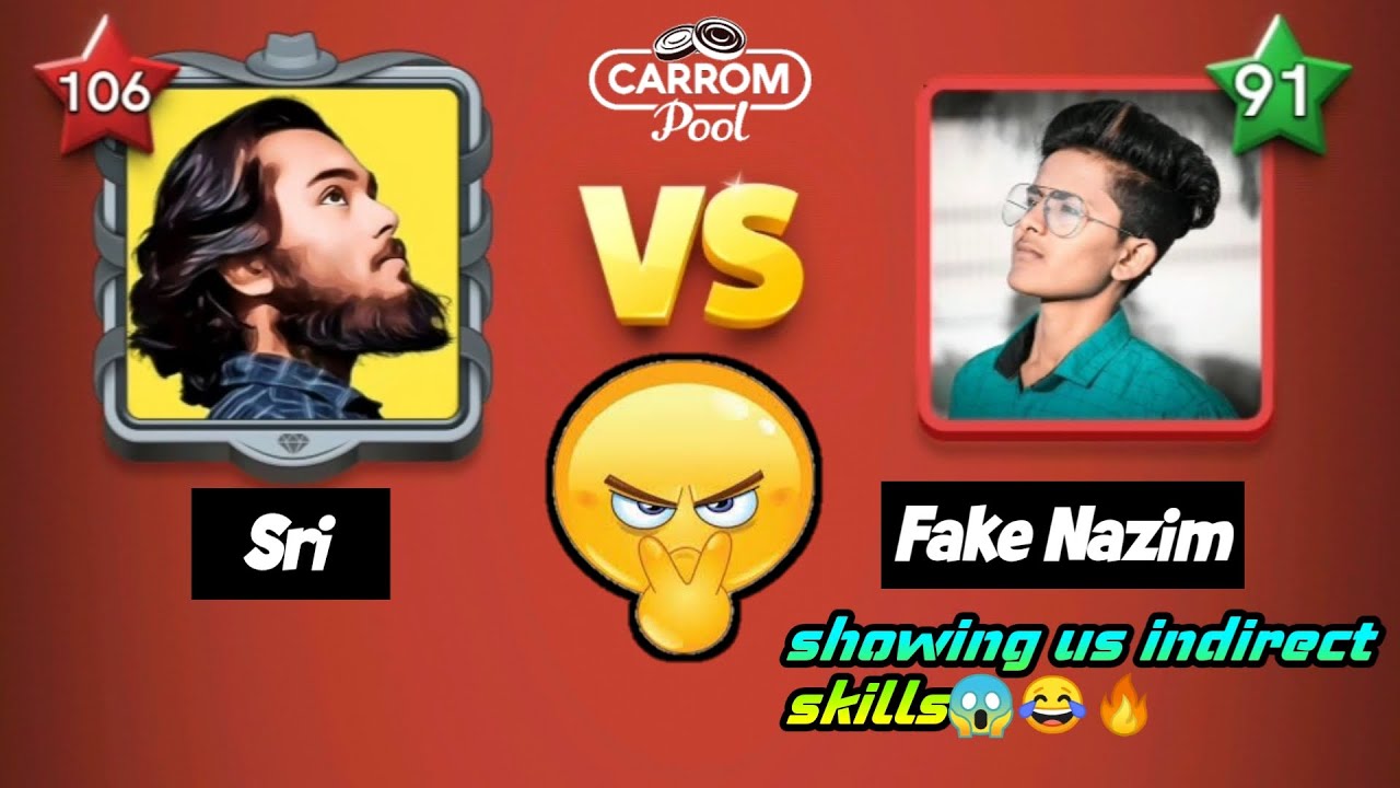 🌟Sri vs fake nazim(supriya)🌟 Carrom pool indirect gameplay🔥 Hard Trick shots 😍