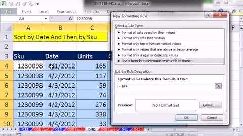 Excel Magic Trick 940: Conditionally Format Row "At Each Change In" Grouped Items