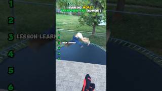Ranking Worst Trampoline Fail Moments. #shorts #ranking