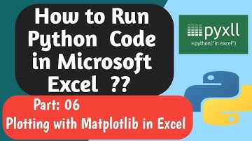 Plotting Graph with Matplotlib in MS Excel | pyXLL Tutorials -Part:06 | Run python code in MS excel|