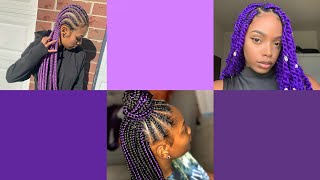 PURPLE PROTECTIVE HAIRSTYLES COMPILATION MELANIN HAIRSTYLES