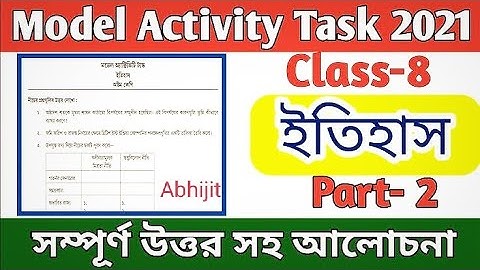 class 8 model activity task part-2|class 8 activity task history|model activity task class 8 history