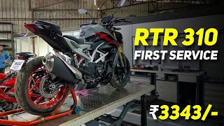RTR 310 FIRST SERVICE COST ₹3343/- | FULL SERVICE EXPLAINED | Lokesh Pimple