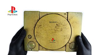 Restoring the original Yellowed and Dirty Playstation(PS1) Vintage Console restoration & repair_ASMR