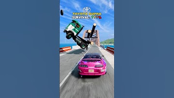 Ontwijk boomstammen op smalle brug — Overleven?