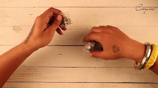 Coysnee White & Grey Knobs | Hand Painted Ceramic Knobs Cabinet Drawer Pull