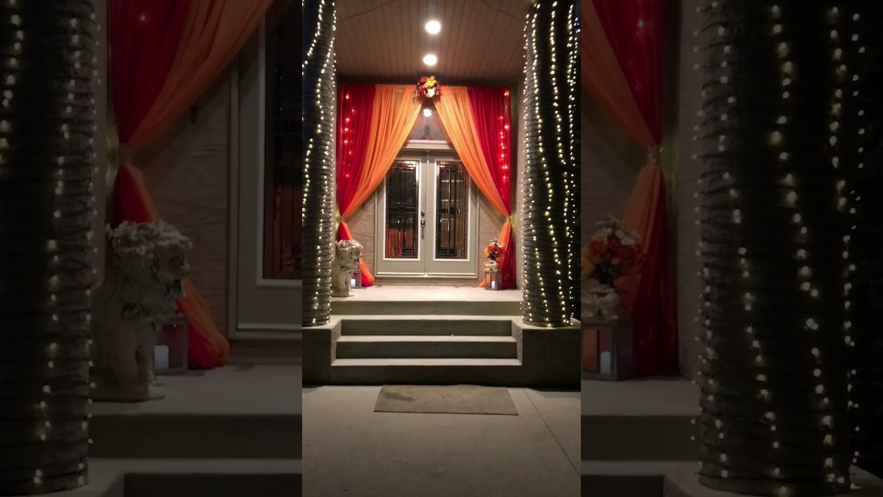 Wedding House: Front entrance decor & lighting by www.majesticlights.ca