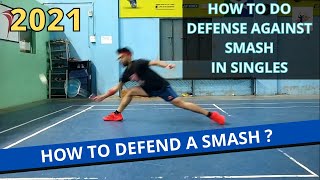 How To Defend A Smash | Badminton Defense For Singles