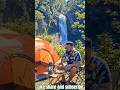 solo camping waterfall mountain forest #ai #asmr #asmrsounds #viral #trending #camping #solocamping