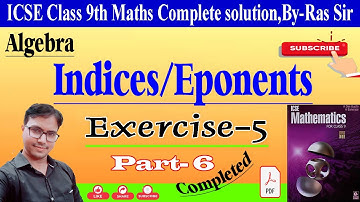 class 9 Indices/Exponents Das gupta Banerjee||a das gupta a banerjee