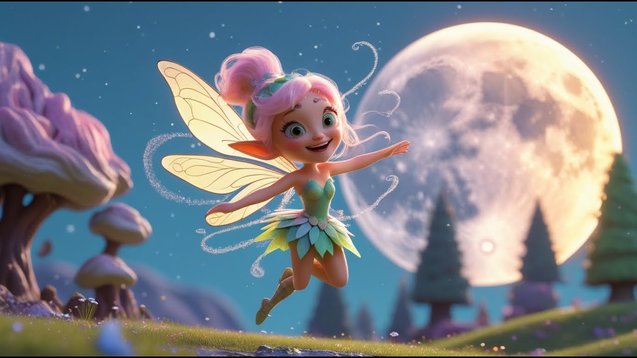A Tiny Fairy Fun with Moon | Magical Kids Rhyme | Rhyme Land