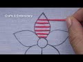 Amazing Hand Embroidery tutorial - Easy Flower Embroidery  Design for Beginner - bordado para flores