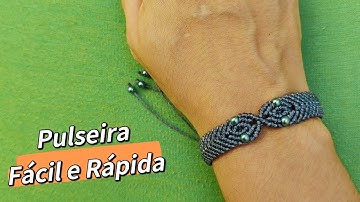 Como Fazer Pulseira Macramê Rápida e Fácil com Miçangas - Tutorial Passo a Passo Completo ✨