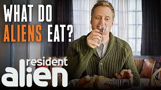 …Is He Eating Glass? | Resident Alien | SYFY