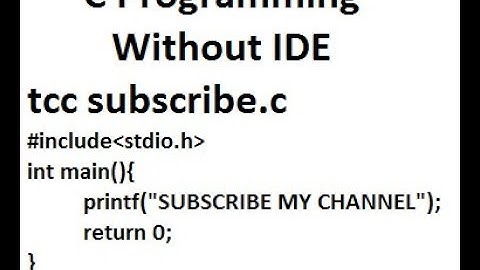How to compile and run C program using notepad (without IDE). / setup tiny c compiler (tcc)