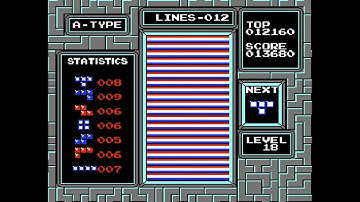 My All Time PB In NES Tetris A-Type Level 18 (New #2: 13,680)