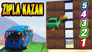 ARABALAR İLE TÜM PUANLARI TOPLADIM // ZIPLA KAZAN // GTA 5 // PLAYLİST TADINDA // ABSÜRT DENEY