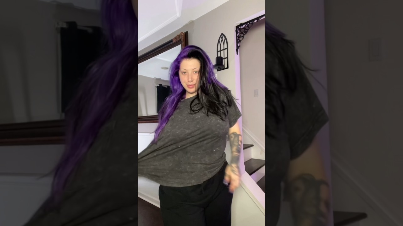 Different transition and outfit this time! Which is better hehe #gothic #tattooed