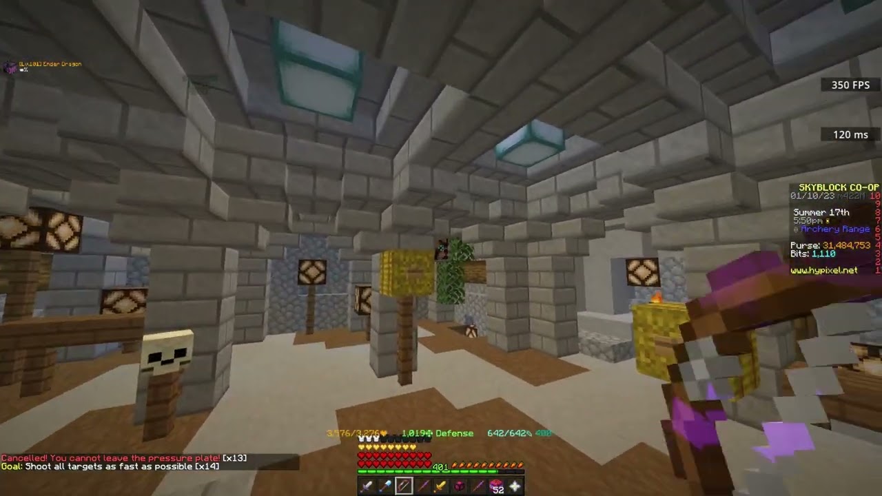 Target Practice in 6 Seconds (Hypixel skyblock)