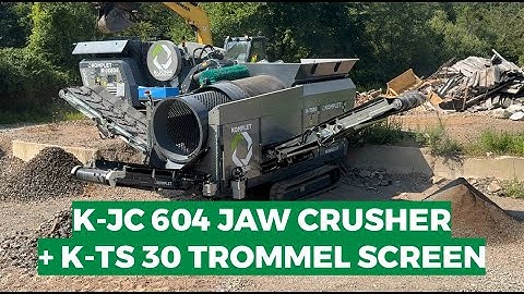 K-JC 604 Crusher + K-TS 30 Trommel Screener | Processing Concrete Rubble Waste