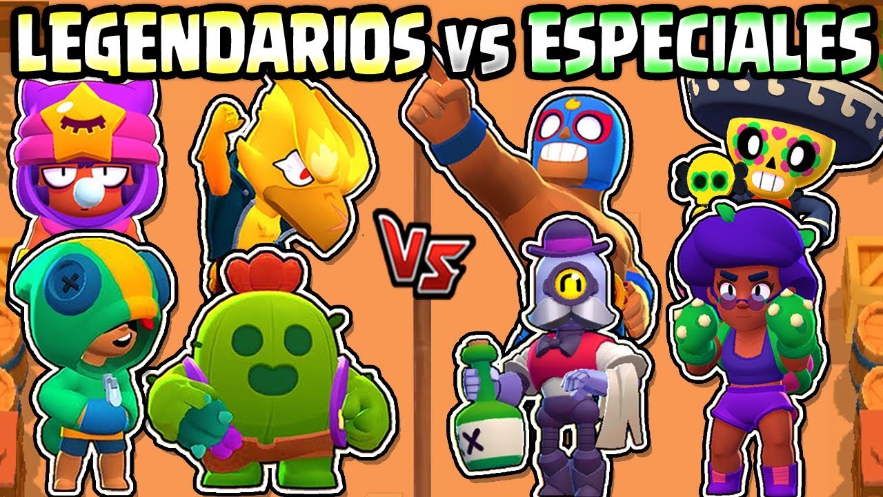 Legendarios Vs Especiales Cual Es Mejor Calidad 4 Vs 4 Brawl Stars Legendary Vs Rare Youtube - brawl stars la mejor legendaria