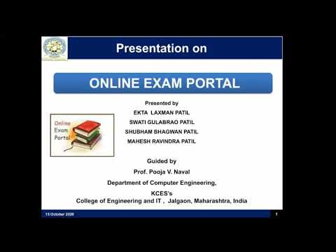 Online Exam Portal in Java Presentation on progress review 1