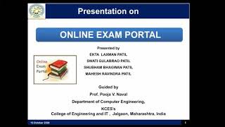 Online Exam Portal in Java Presentation on progress review 1