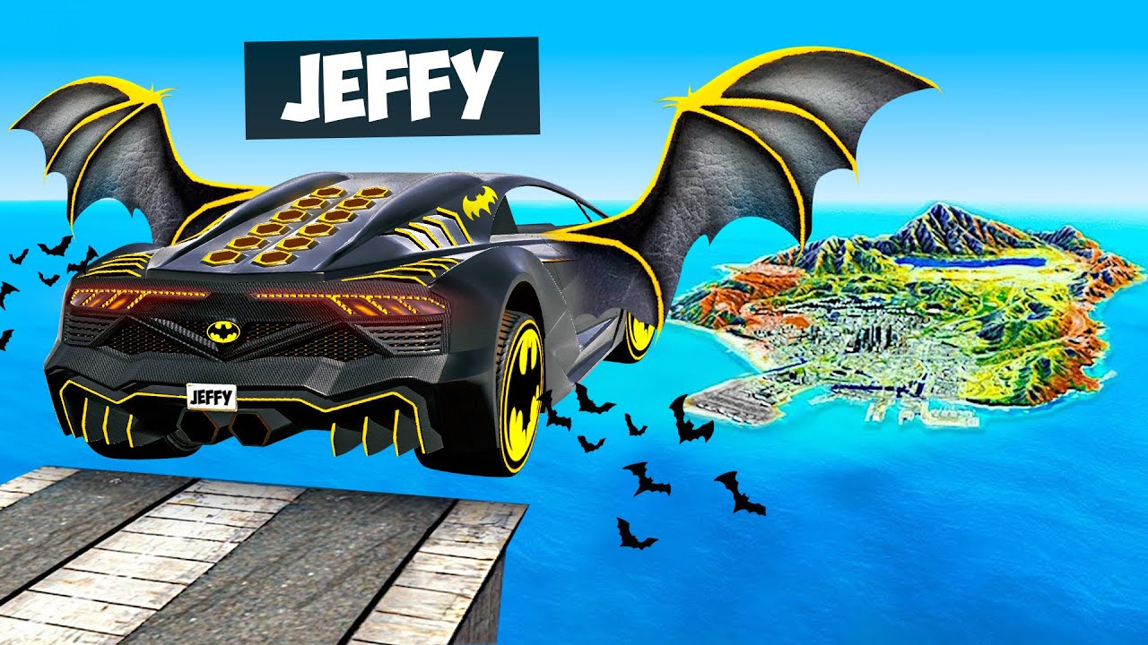 Jeffy Jumps BATMAN Cars Across ENTIRE MAP in GTA 5!