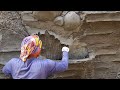 cara membuat relief tebing batu karang/lumut( how  to make a rock cliff relief )