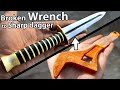 Turning a Broken & Rusty WRENCH into a good looking Dagger - FORGING