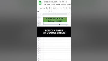 Bitcoin Price in Google Sheets #Shorts #finance #spreadsheet #bitcoin