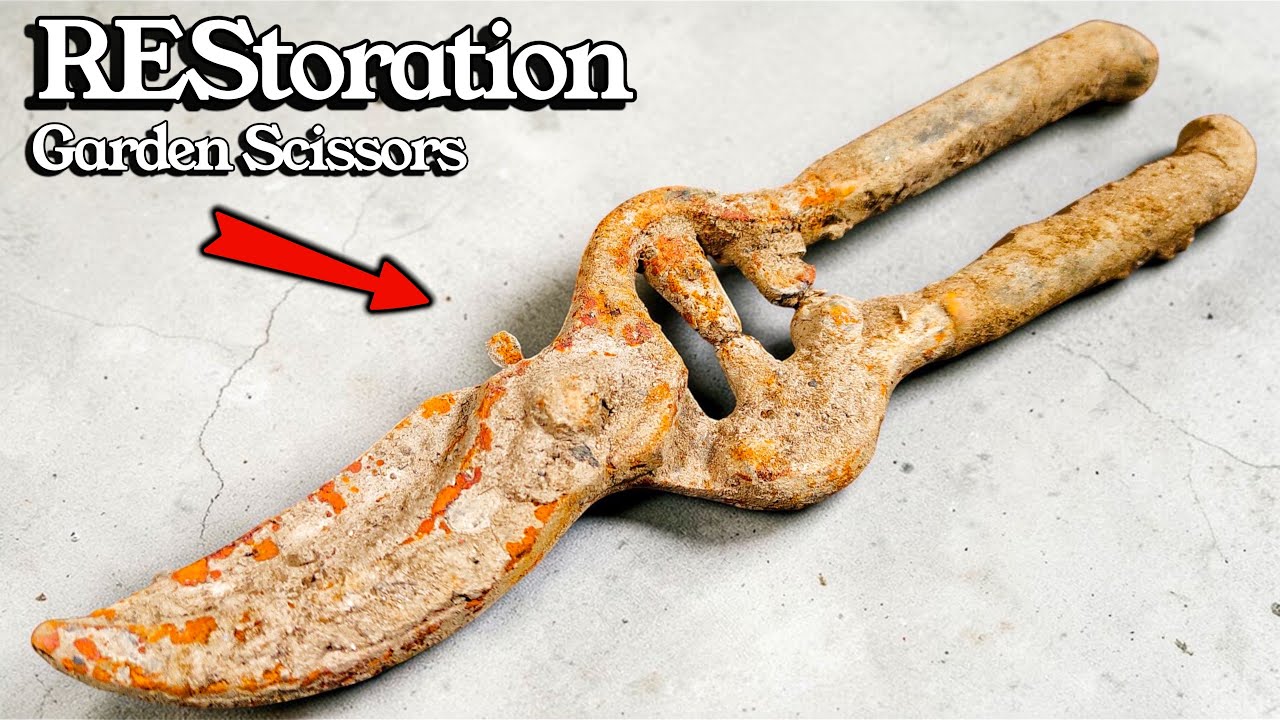 Restoration Garden Scissors - 1990's | Easiest Way to Restore Rusty Garden Tools