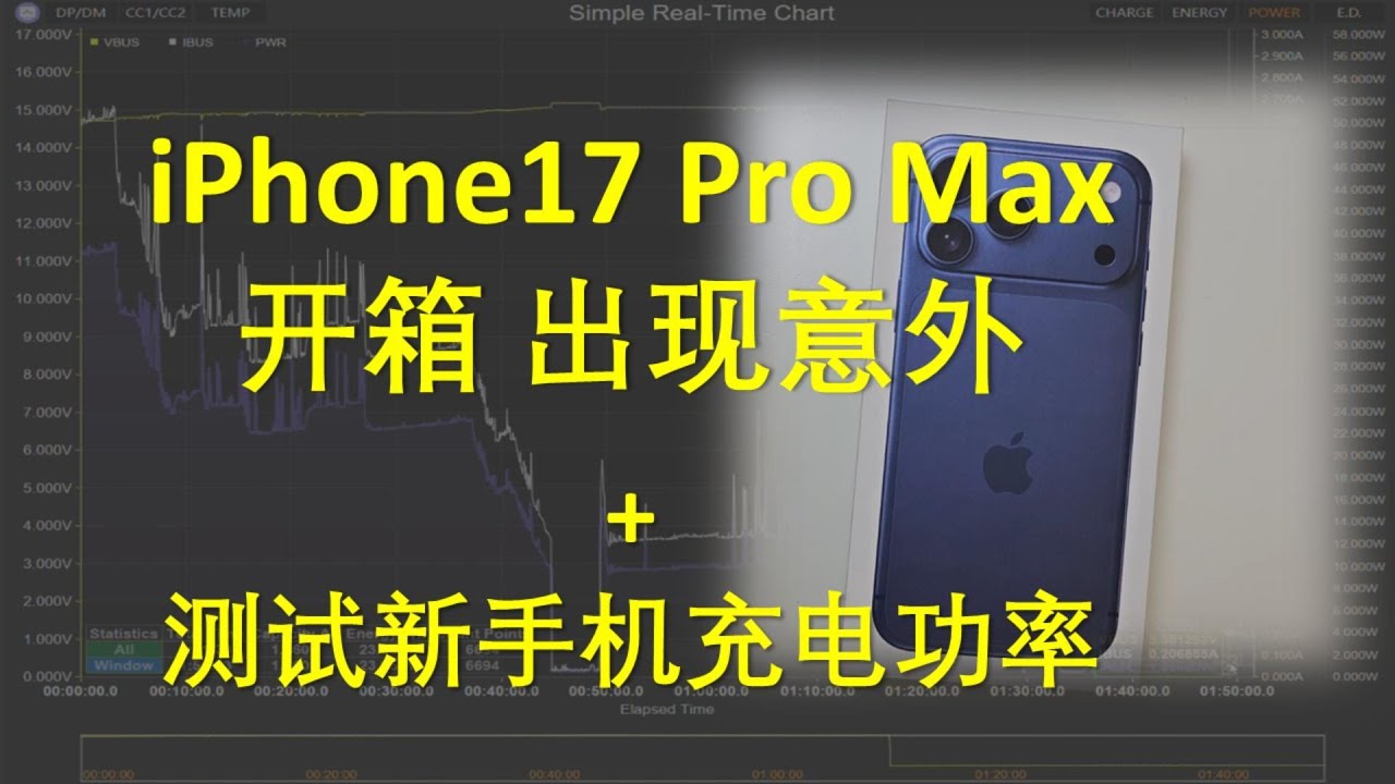 iPhone 17 pro max开箱，遇到意外；测试几个PD充电器给iPhone 17 pro