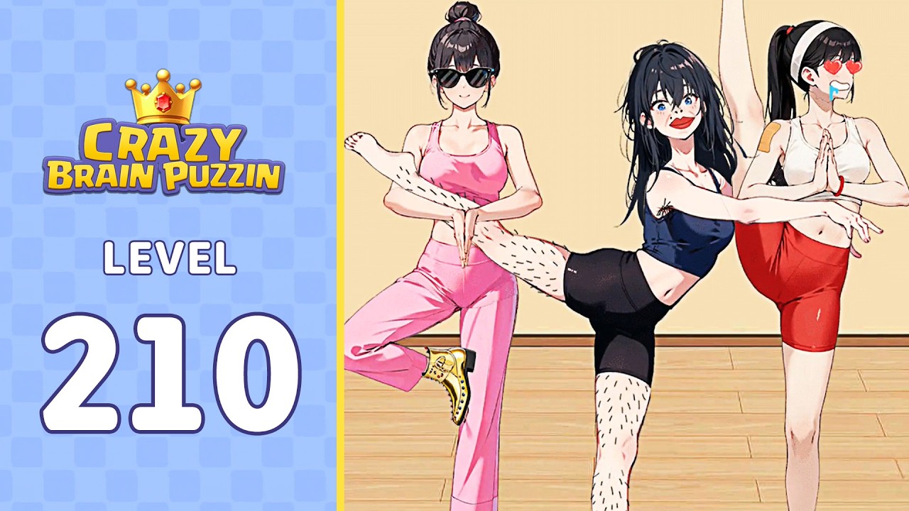 Головоломка Crazy Brain, уровень 210, «Фото йоги» | Полное прохождение и решения! 🎯