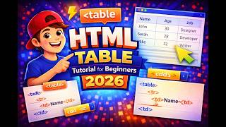 HTML Table for beginners 2026 | Master HTML Table with few lines of CSS in 18 Minutes. HTML Table for beginners 2026 | Master HTML Table with few lines of CSS in 18 Minutes.