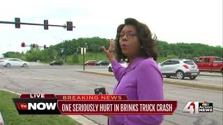 1 hurt in crash involving armored car on 152 HWY