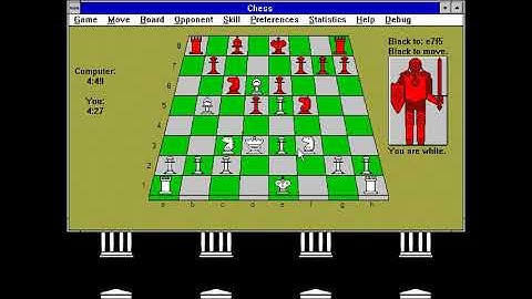 Windows 3.1 Chess - Beginner Mode