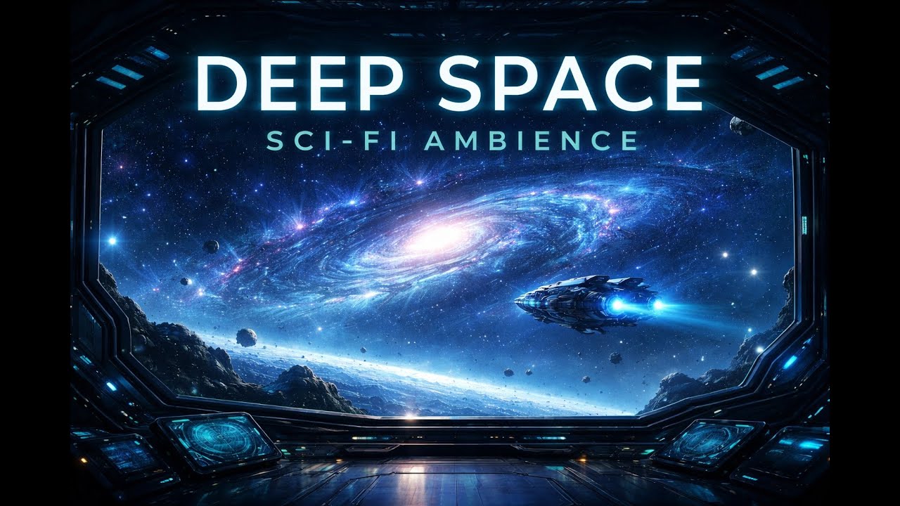 Deep Space Journey 🚀 | Sci-Fi ASMR Ambient Sounds for Sleep & Relaxation.