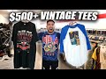 TONS Of VINTAGE T-Shirts FOUND In The THRIFT! $500+ Finds! Trip to the Thrift