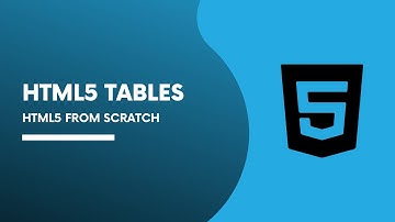 HTML tables - HTML5 from scratch