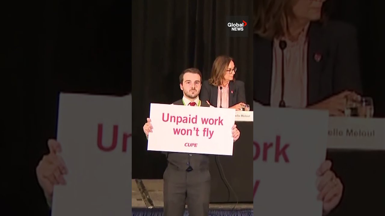 Air Canada Flight Attendants Crash Official Press Conference With Silent Protest