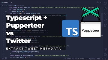 Using Typescript and Puppeteer for extracting info from Twitter