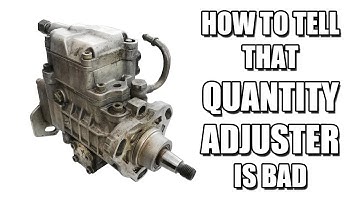 Diesel shakes and runs rough - bad Injection Pump Quantity Adjuster