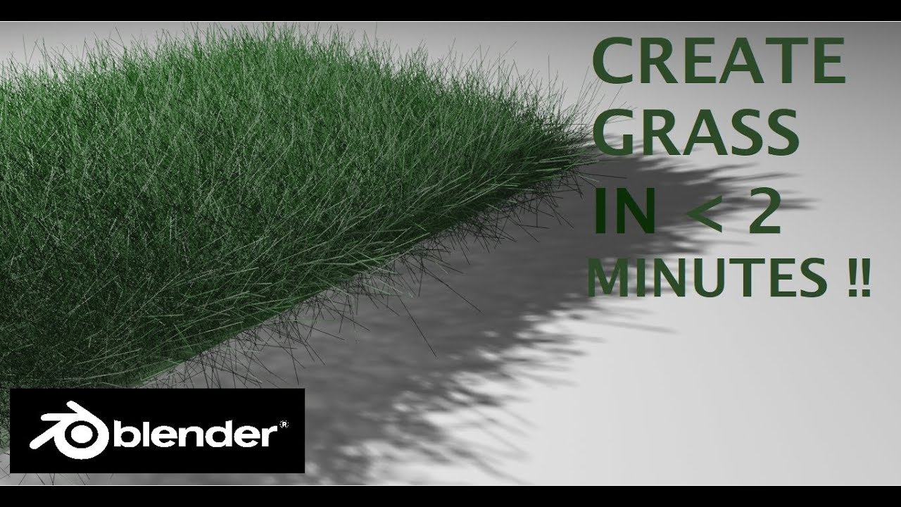 Held og lykke udbytte jeans Blender 3D - Create Grass in Blender in 2 minutes | Beginner Tutorial -  YouTube